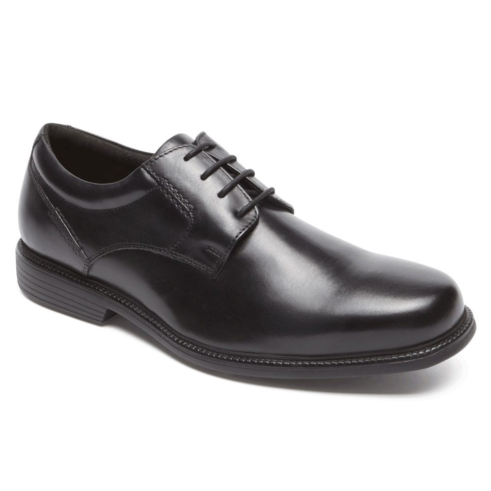 Rockport Oxfords For Mens Black - Charles Road Plain Toe - WA5826139